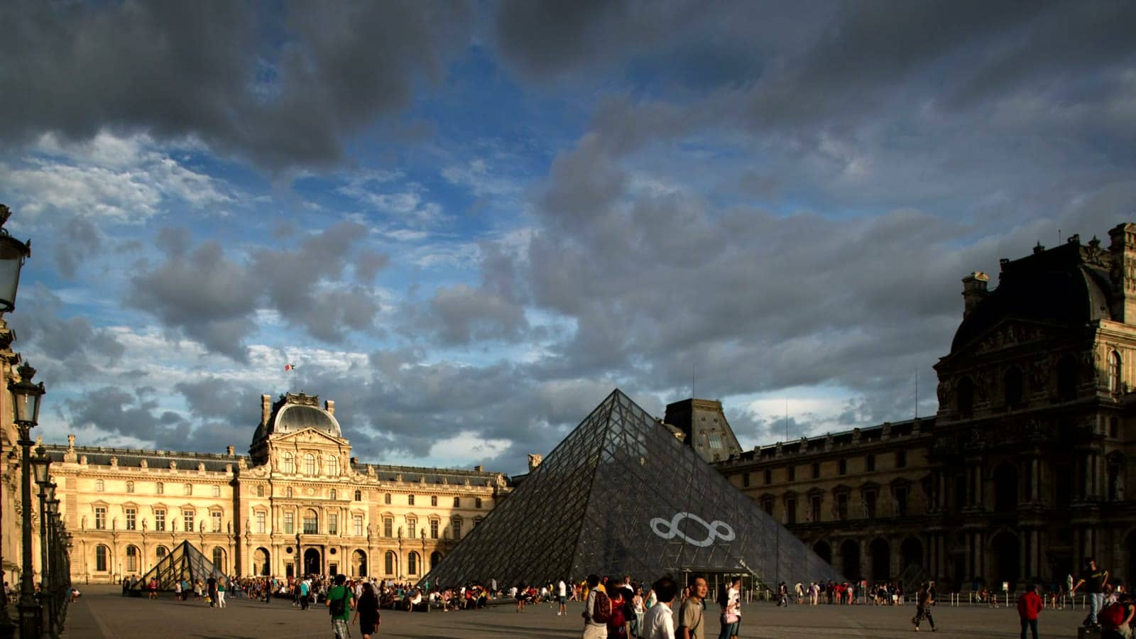 The Pyramid and palace at golden hour